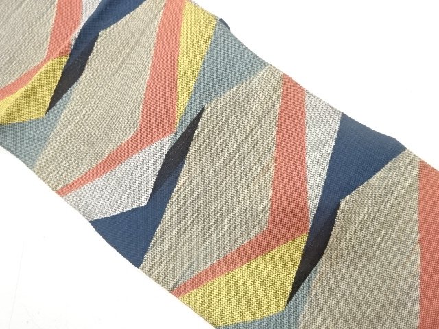 JAPANESEKIMONO / ANTIQUE ABSTRACT PATTERN WOVEN NAGOYA OBI (WEARABLE)